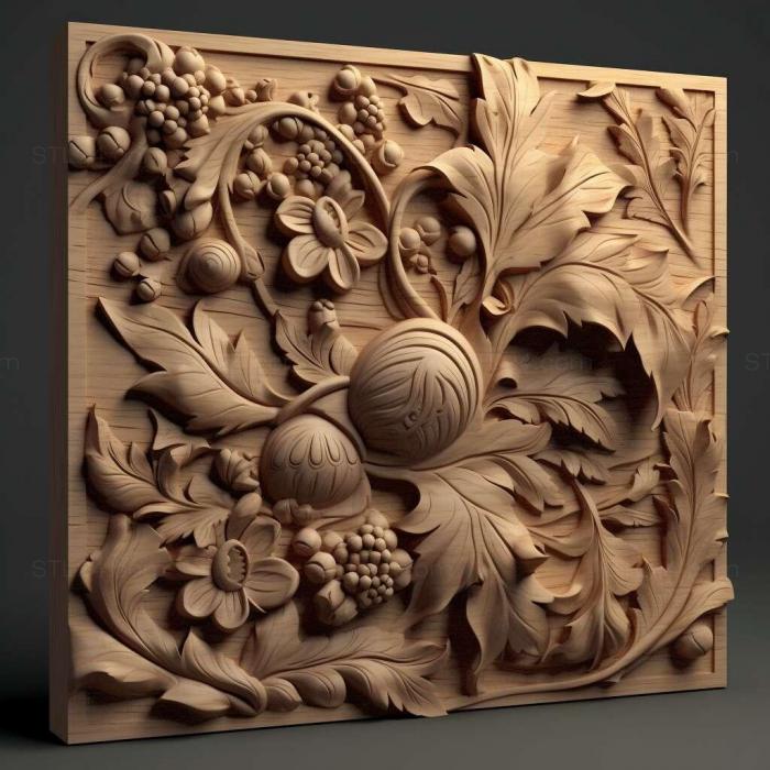 Patterns and decorations (stl Carved 4, PATTERN_192) 3D models for cnc
